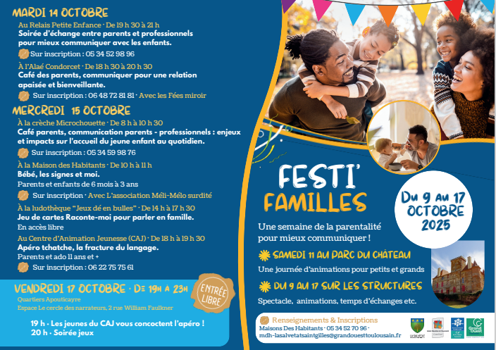 Le programme de festi'FAMILLES